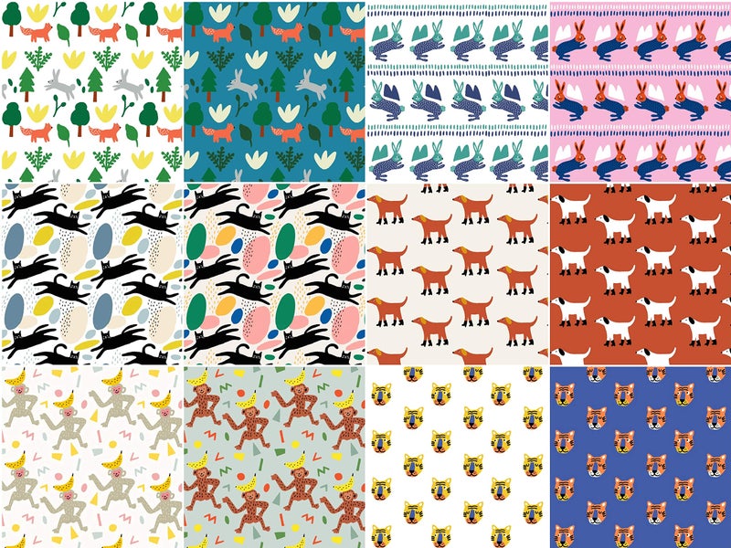 COTTONVILL MALLANGLUNA Collection 20COUNT Cotton Print Quilting Fabric, Precuts (Quarter 12pcs, Animals) - Image 3